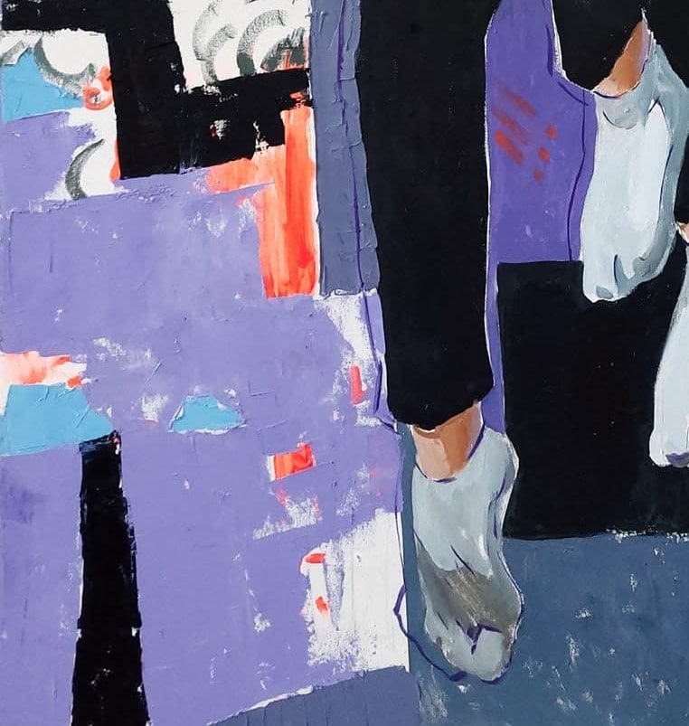 Oil painting Attention: Air raid alert Katya F - 7