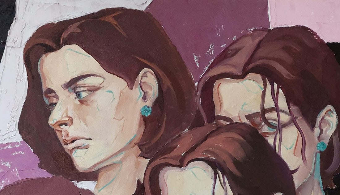 Oil painting Burgundy Katya F - 10