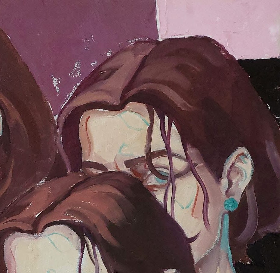 Oil painting Burgundy Katya F - 9