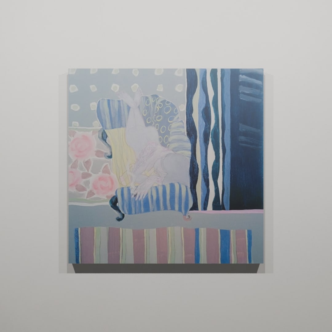 Acrylic painting quiet dreams about a metal detector Natalia V. - 10