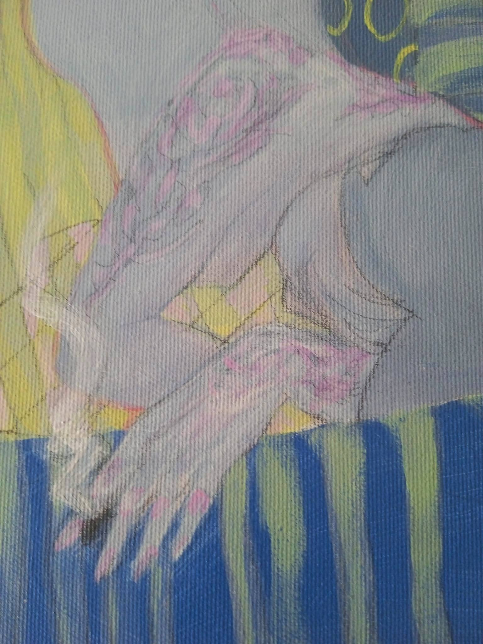 Acrylic painting quiet dreams about a metal detector Natalia V. - 3