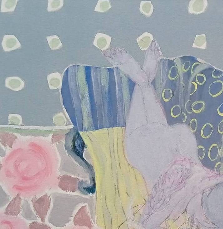 Acrylic painting quiet dreams about a metal detector Natalia V. - 4