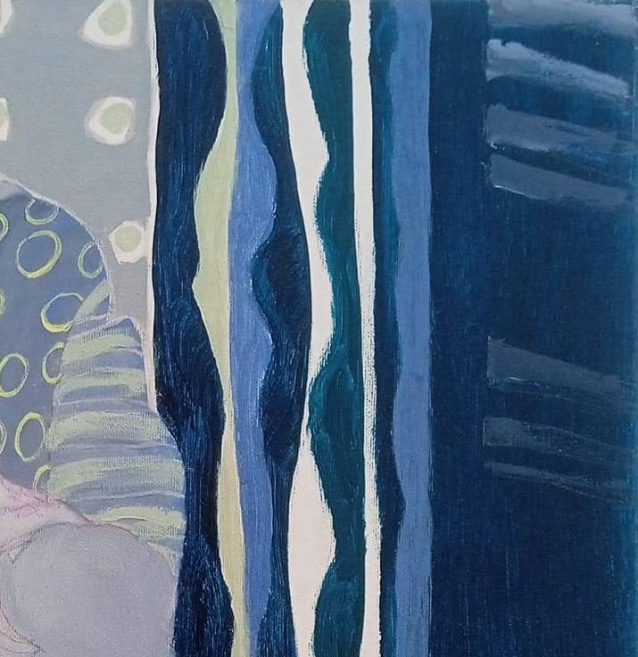 Acrylic painting quiet dreams about a metal detector Natalia V. - 5