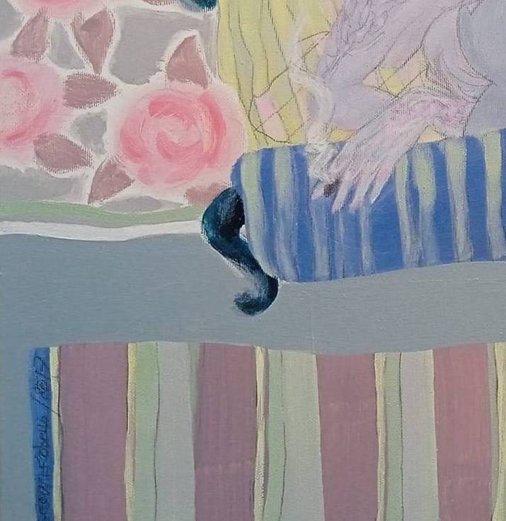 Acrylic painting quiet dreams about a metal detector Natalia V. - 6