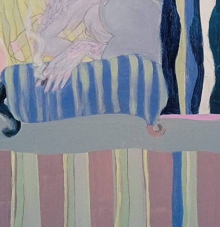 Acrylic painting quiet dreams about a metal detector Natalia V. - 7