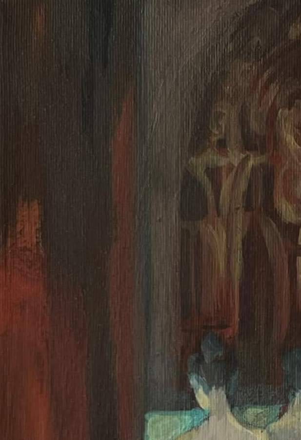 Acrylic painting ballet series Behind the scenes 2 Natalia V. - 2