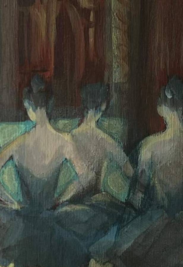 Acrylic painting ballet series Behind the scenes 2 Natalia V. - 8