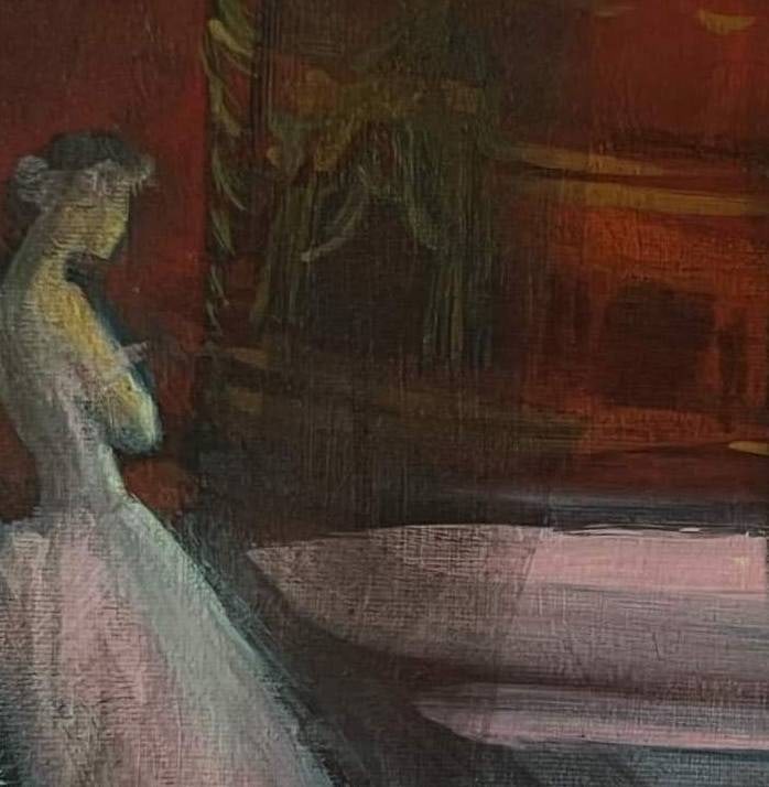 Acrylic painting ballet series Behind the scenes 3 Natalia V. - 8