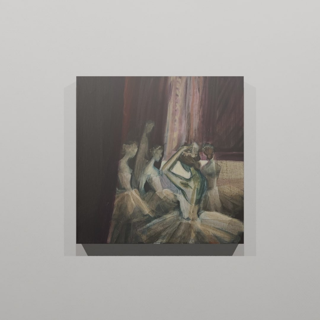 Acrylic painting ballet series Behind the scenes 4 Natalia V. - 10