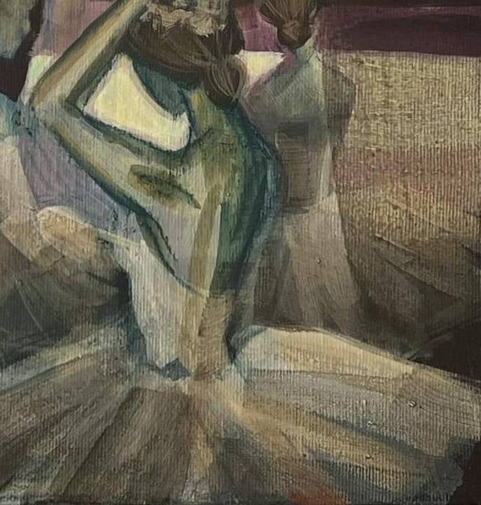 Acrylic painting ballet series Behind the scenes 4 Natalia V. - 7