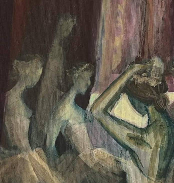 Acrylic painting ballet series Behind the scenes 4 Natalia V. - 8