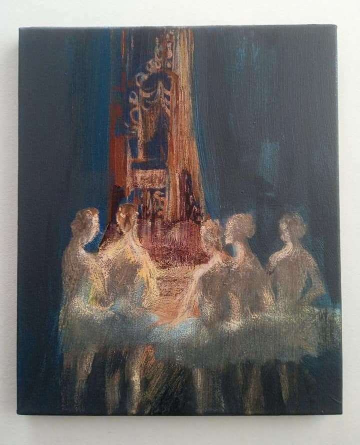 Acrylic painting ballet series Behind the scenes 5 Natalia V. - 10