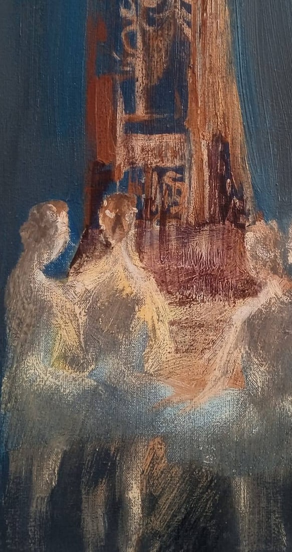 Acrylic painting ballet series Behind the scenes 5 Natalia V. - 2