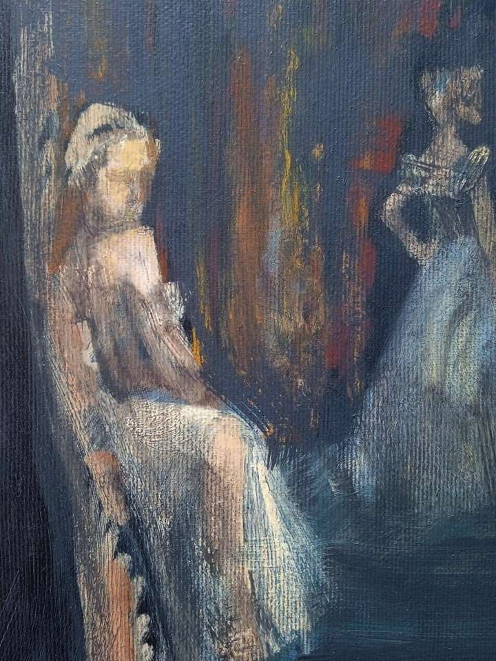 Acrylic painting ballet series Behind the scenes 5 Natalia V. - 2