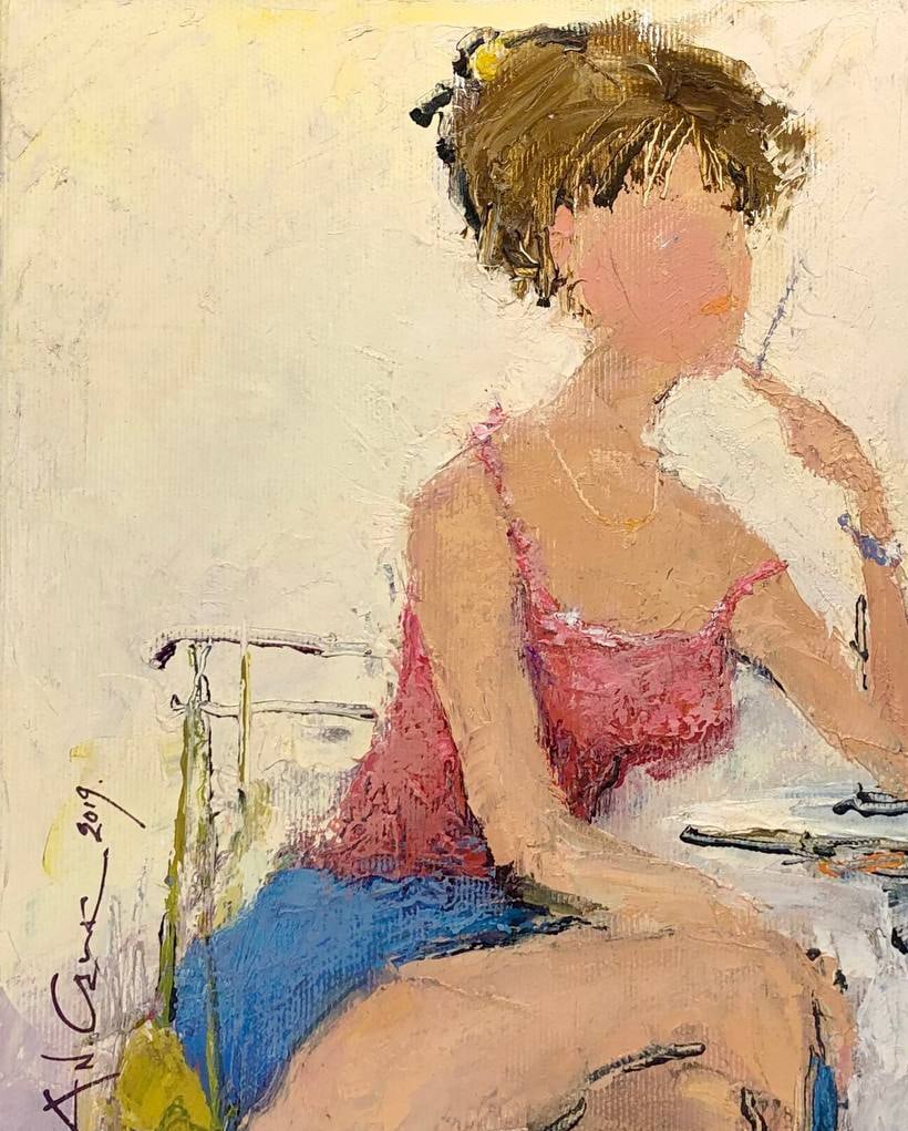 Oil painting Parisienne Andrii G. - 5