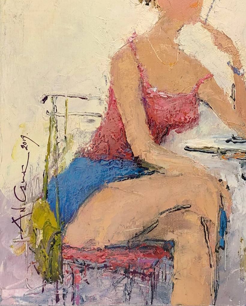 Oil painting Parisienne Andrii G. - 7