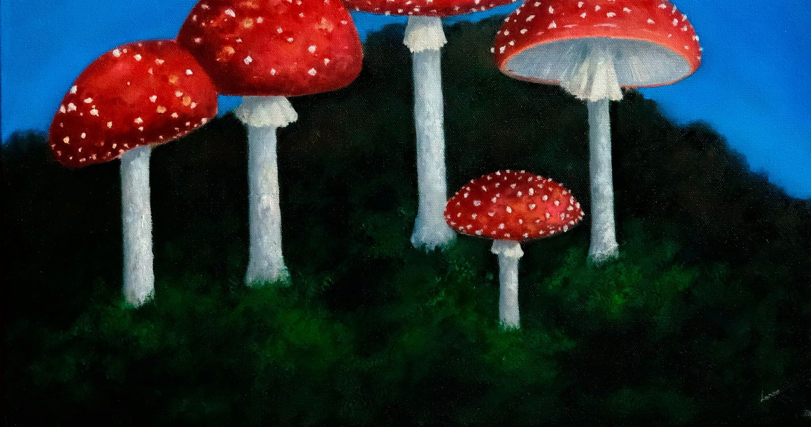 Oil painting Woman and mushrooms Ukrainian painter - 9
