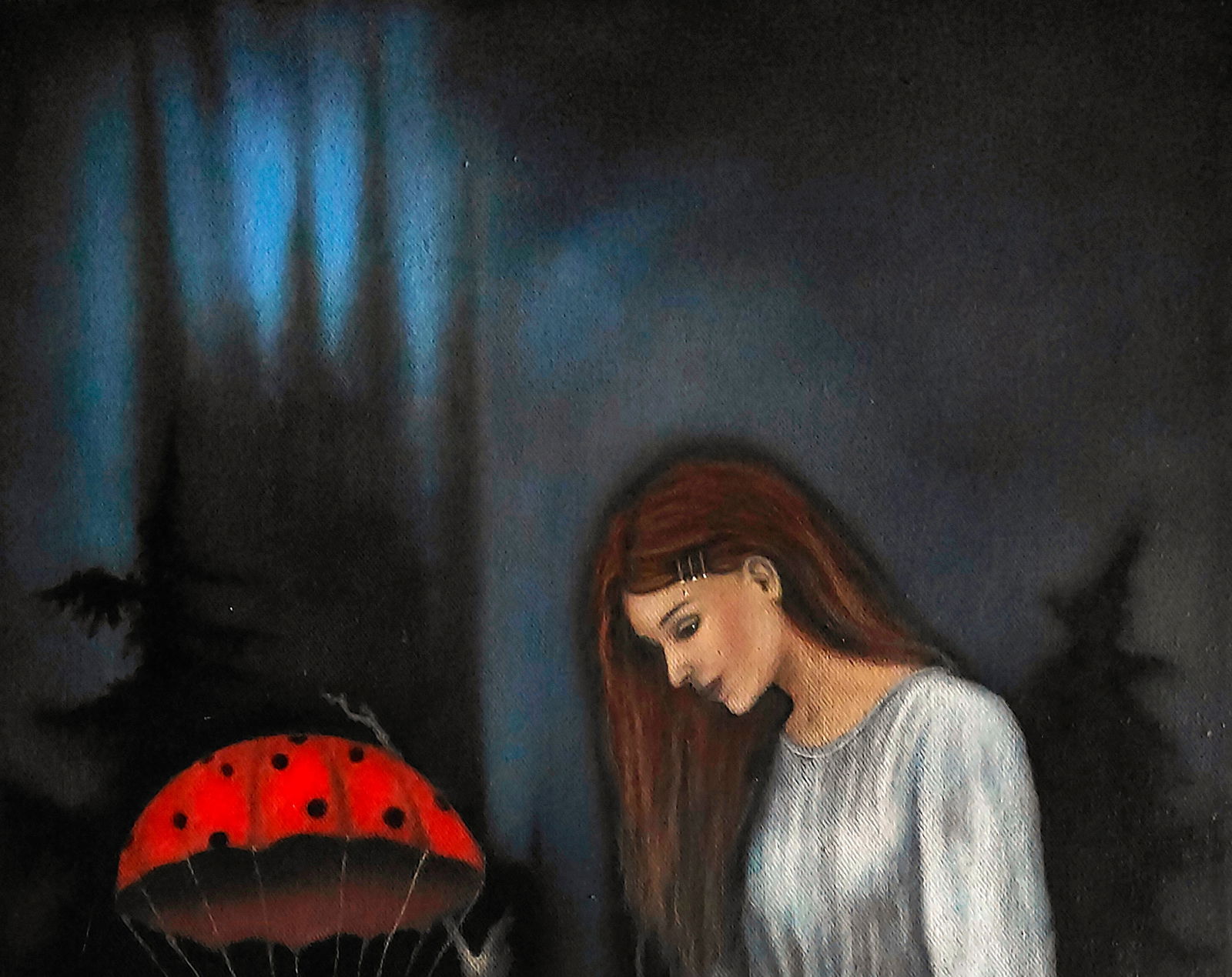 Oil painting Woman in white Ukrainian painter - 10