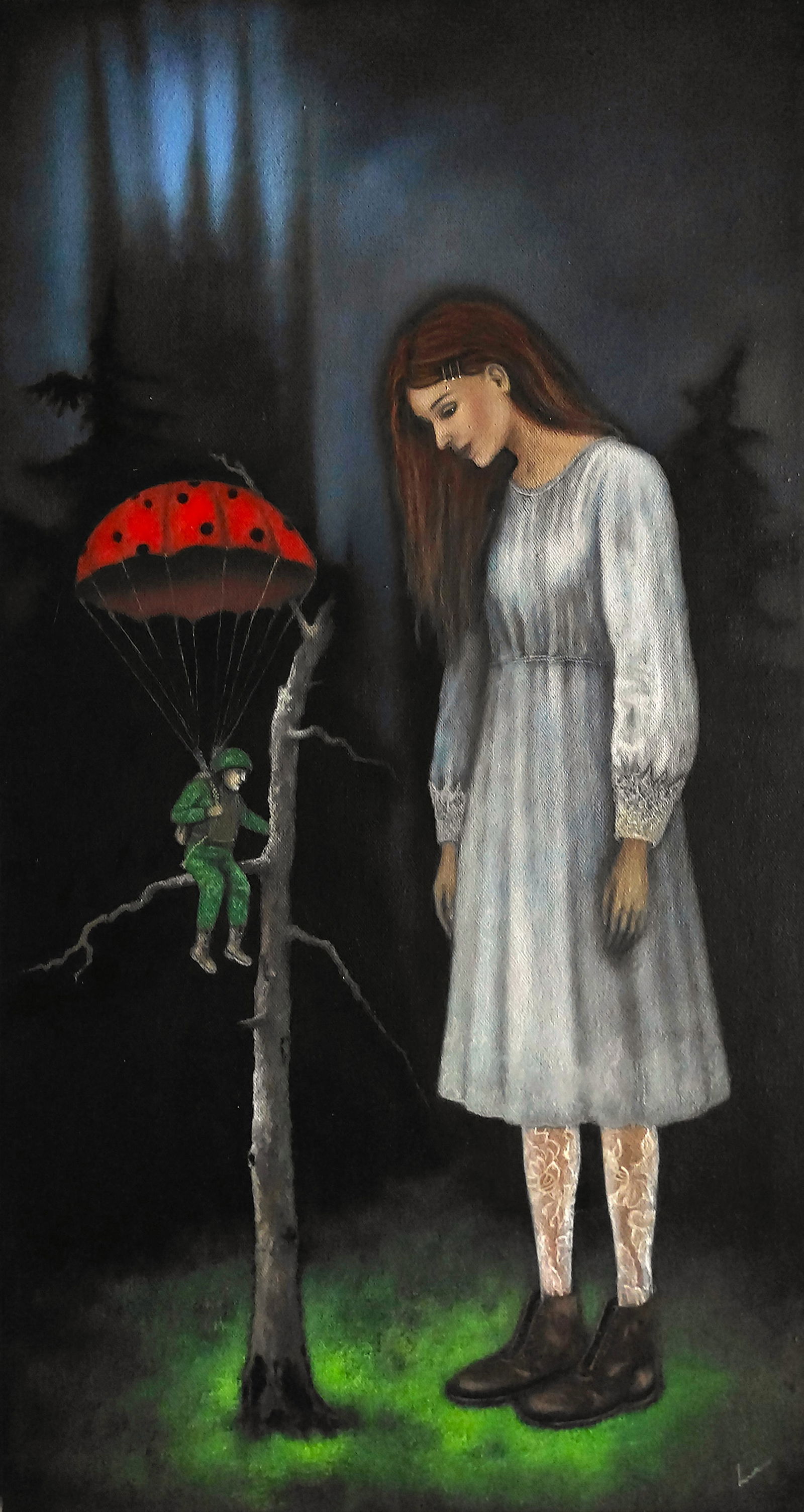 Oil painting Woman in white Ukrainian painter: Title: Oil painting Woman in white Ukrainian painter Description: 05Stl Painter: Larysa S. Size: 65x35 cm/ 25.6x13.77 inches Components: oil, canvas Original painting CONDITION: exellent ERA: 2025ARTI