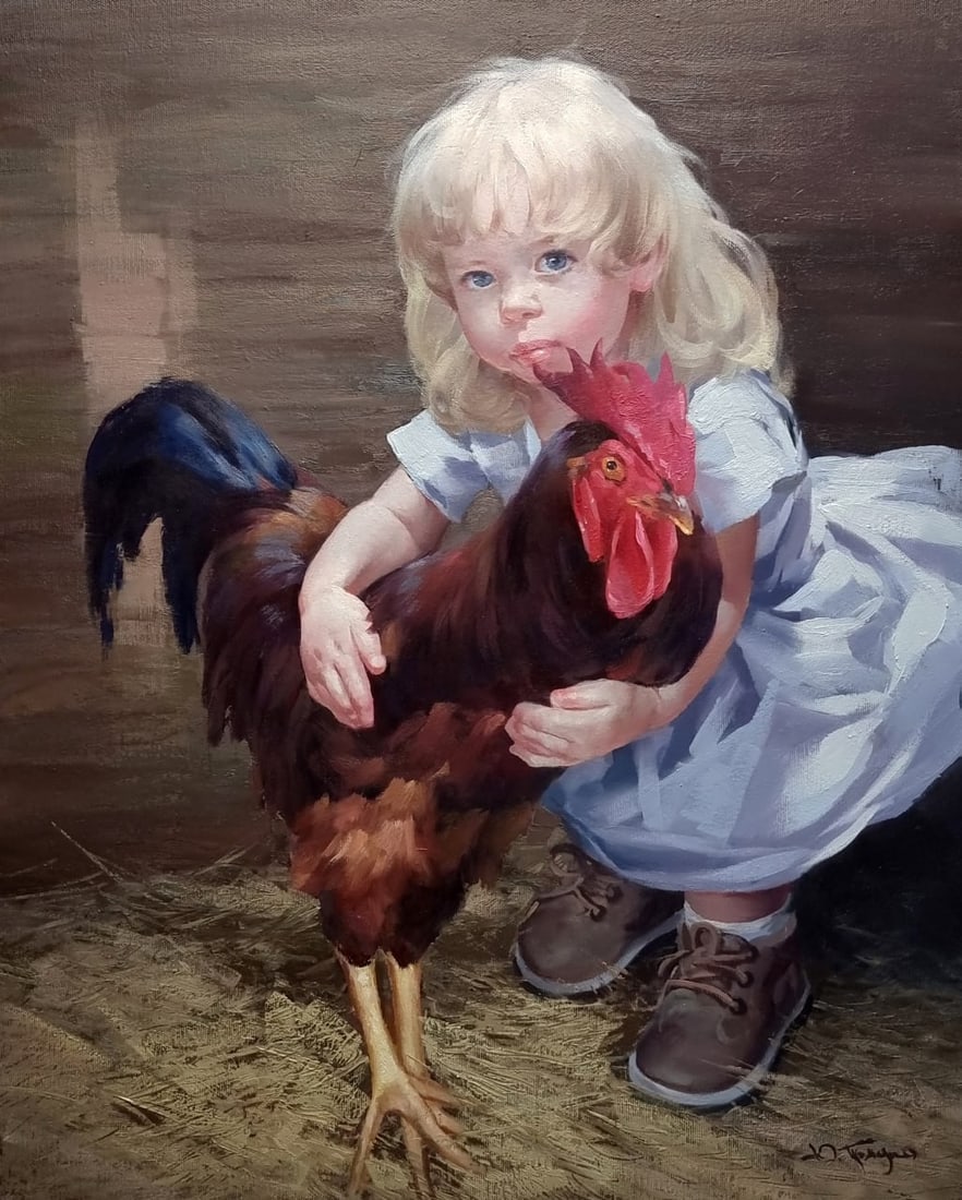 Oil painting Caught Ukrainian painter (1 of 10)