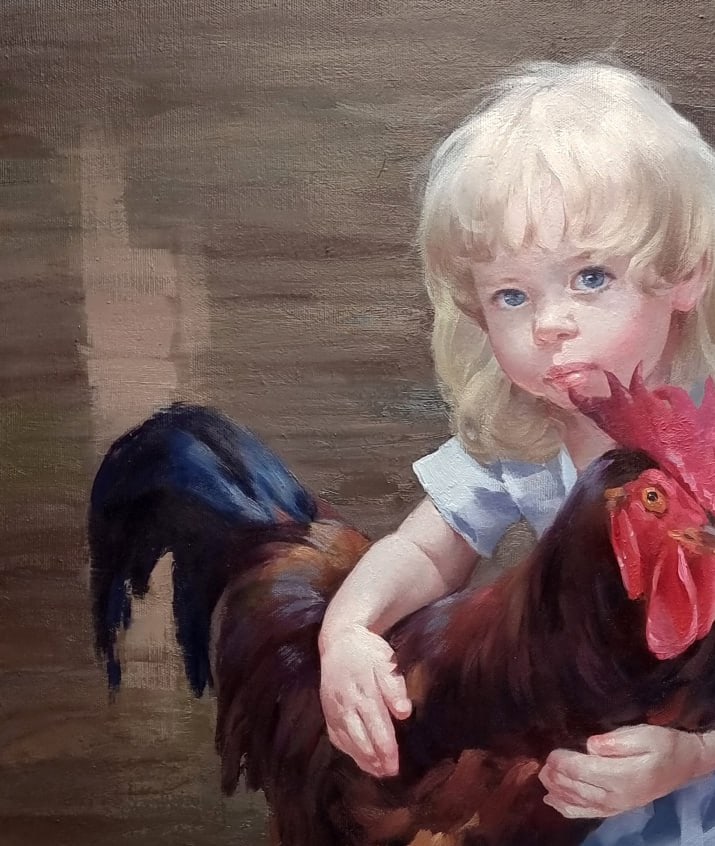 Oil painting Caught Ukrainian painter - 2