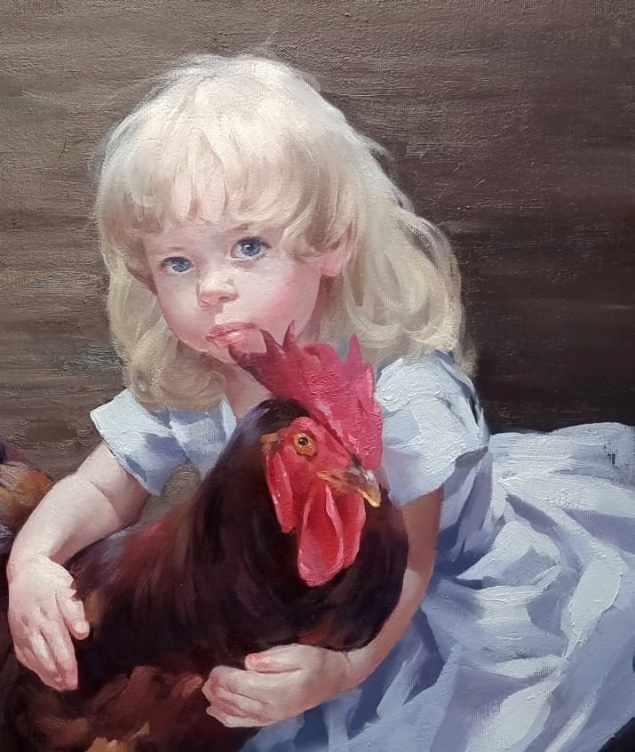 Oil painting Caught Ukrainian painter - 4