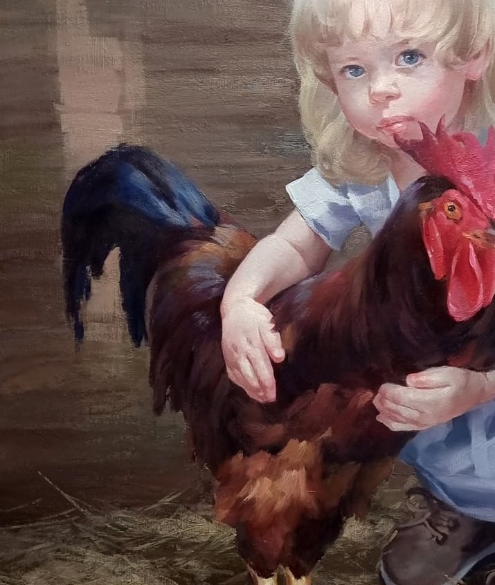 Oil painting Caught Ukrainian painter - 5