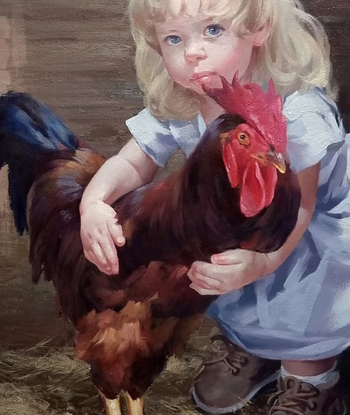 Oil painting Caught Ukrainian painter - 6