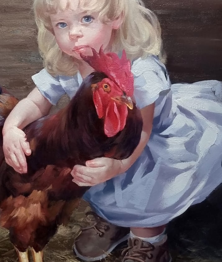 Oil painting Caught Ukrainian painter - 7