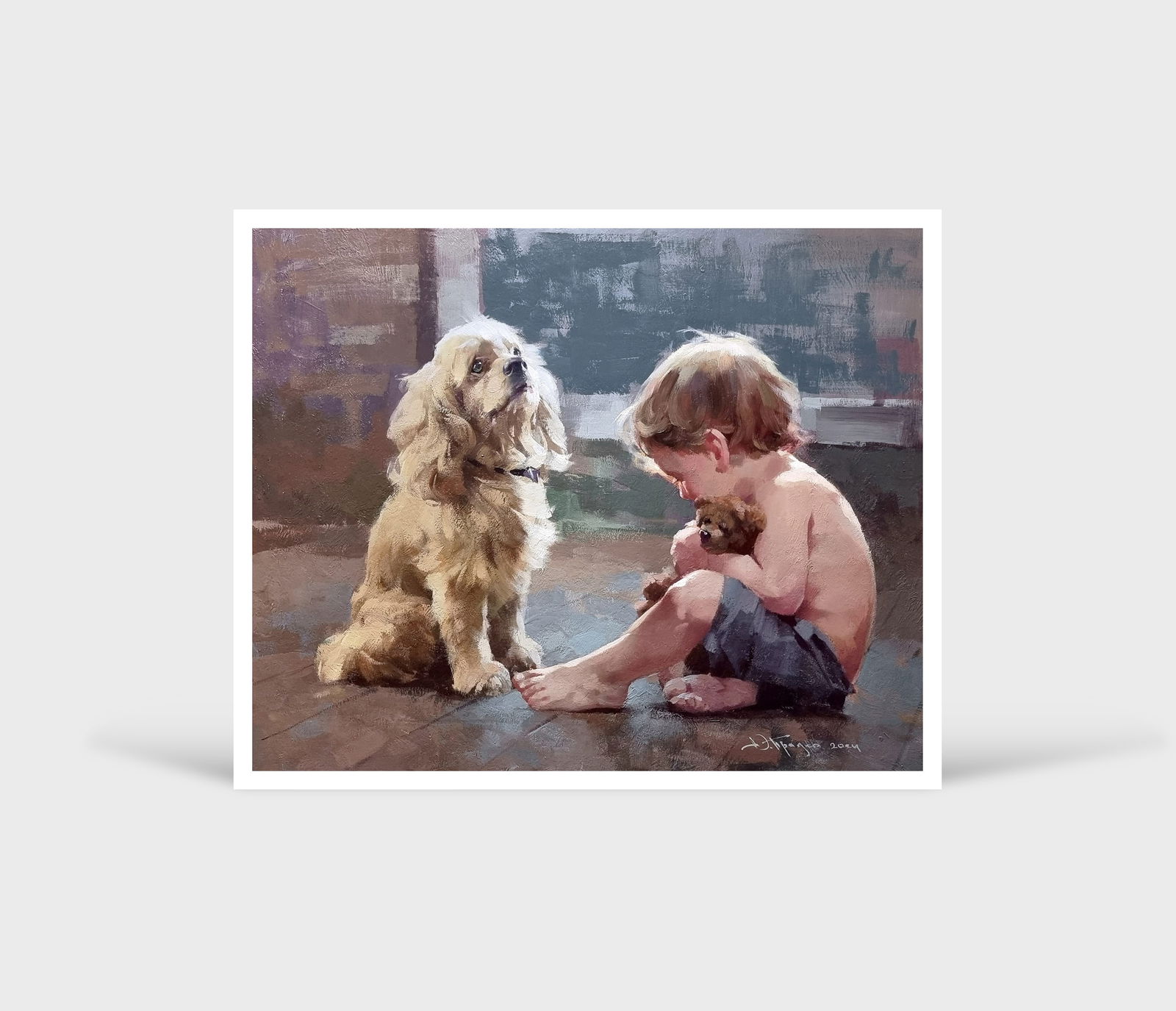 Oil painting What about me? Ukrainian painter - 2