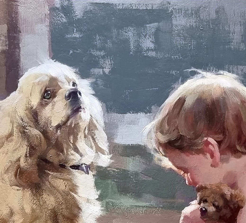 Oil painting What about me? Ukrainian painter - 7