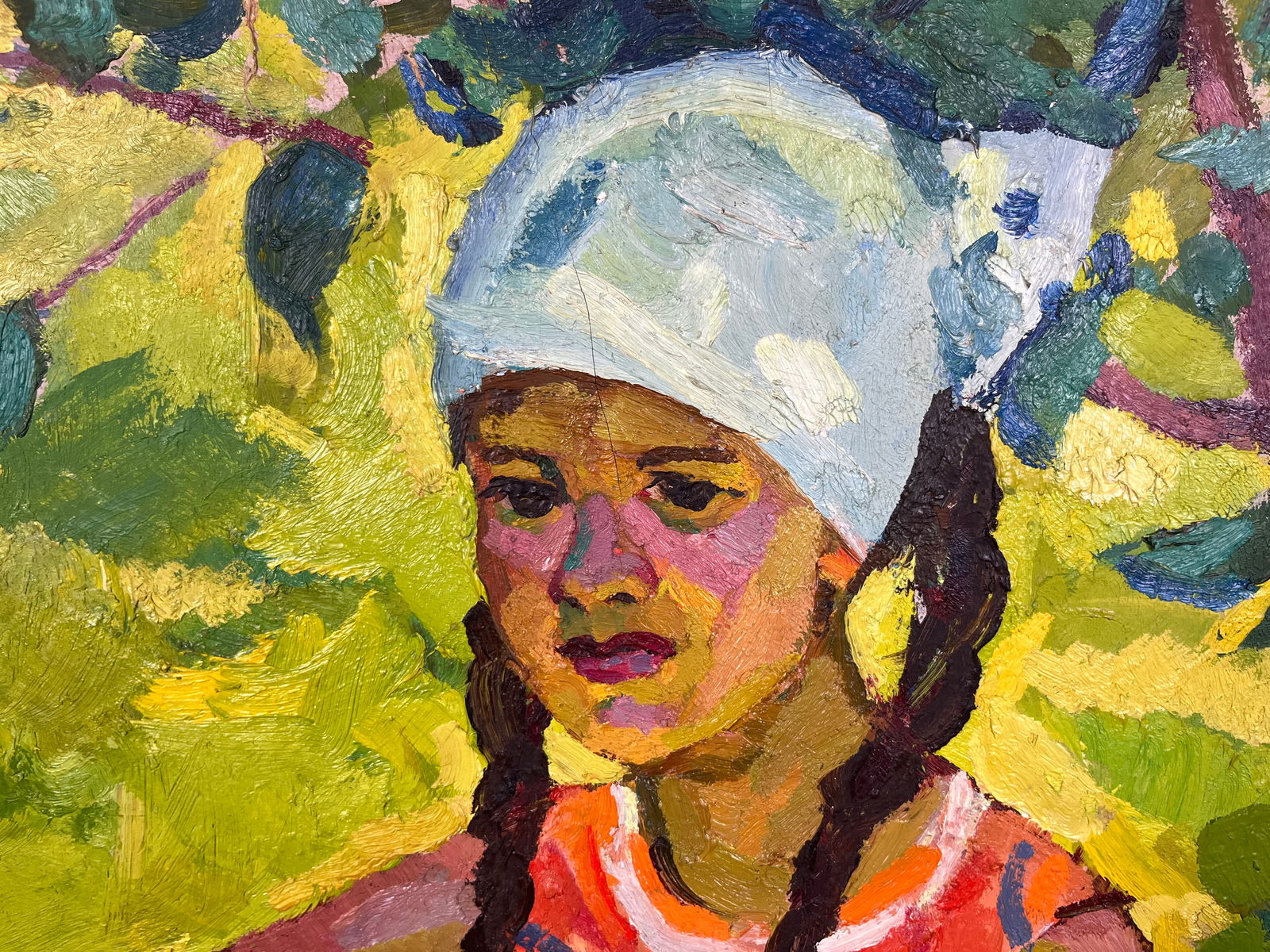 Oil painting Girl in the garden Kostenko - 2