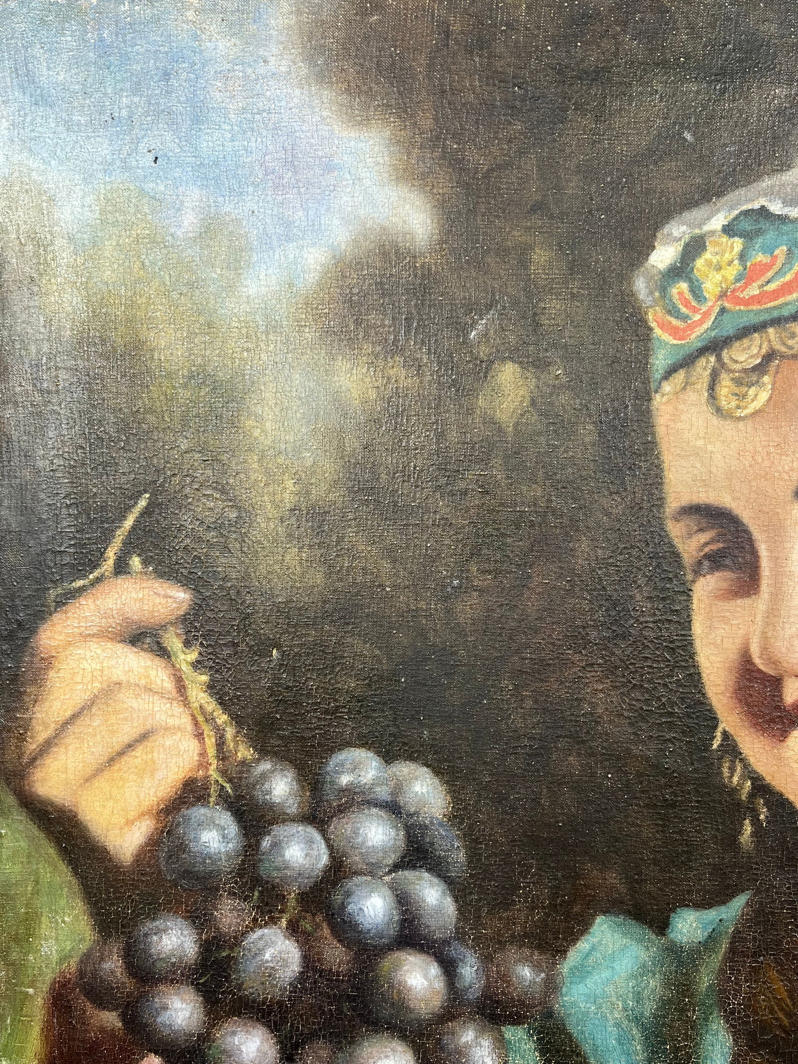 Oil painting Girl with grapes - 4