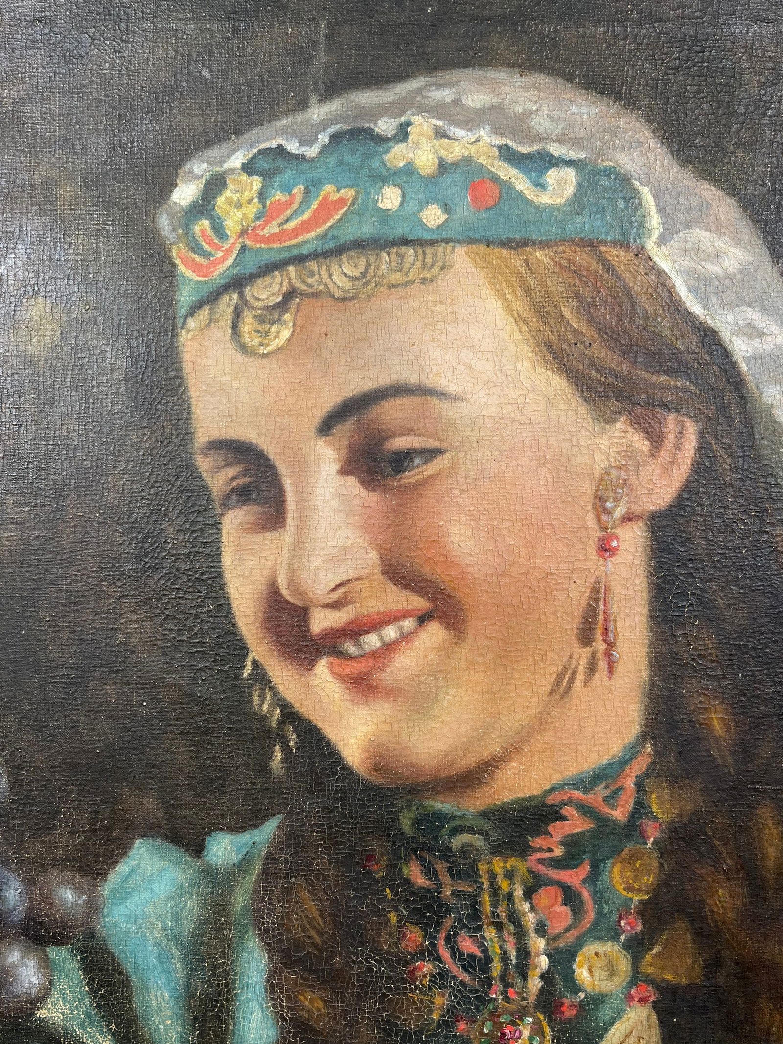 Oil painting Girl with grapes - 6