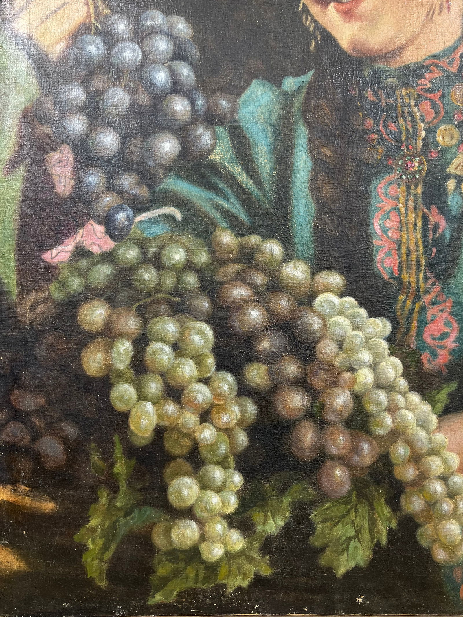 Oil painting Girl with grapes - 8