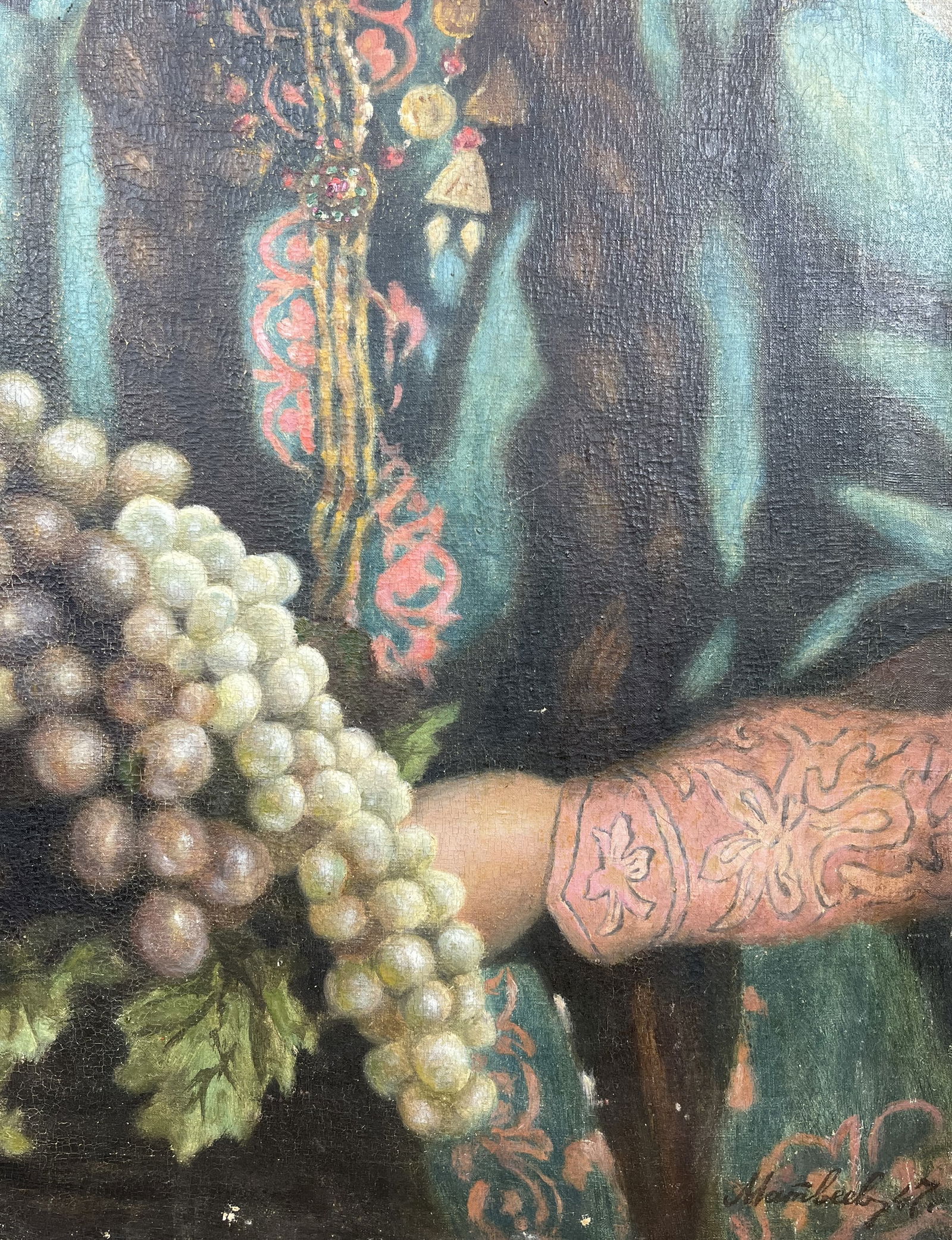 Oil painting Girl with grapes - 9