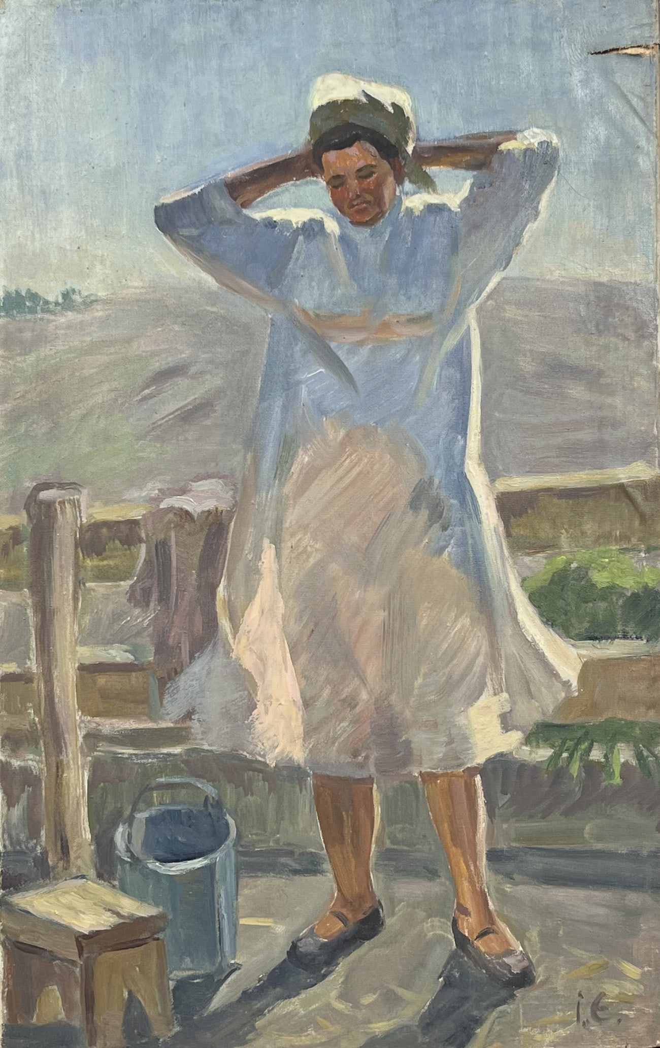 Oil painting Waiting Evchenko N. - 3