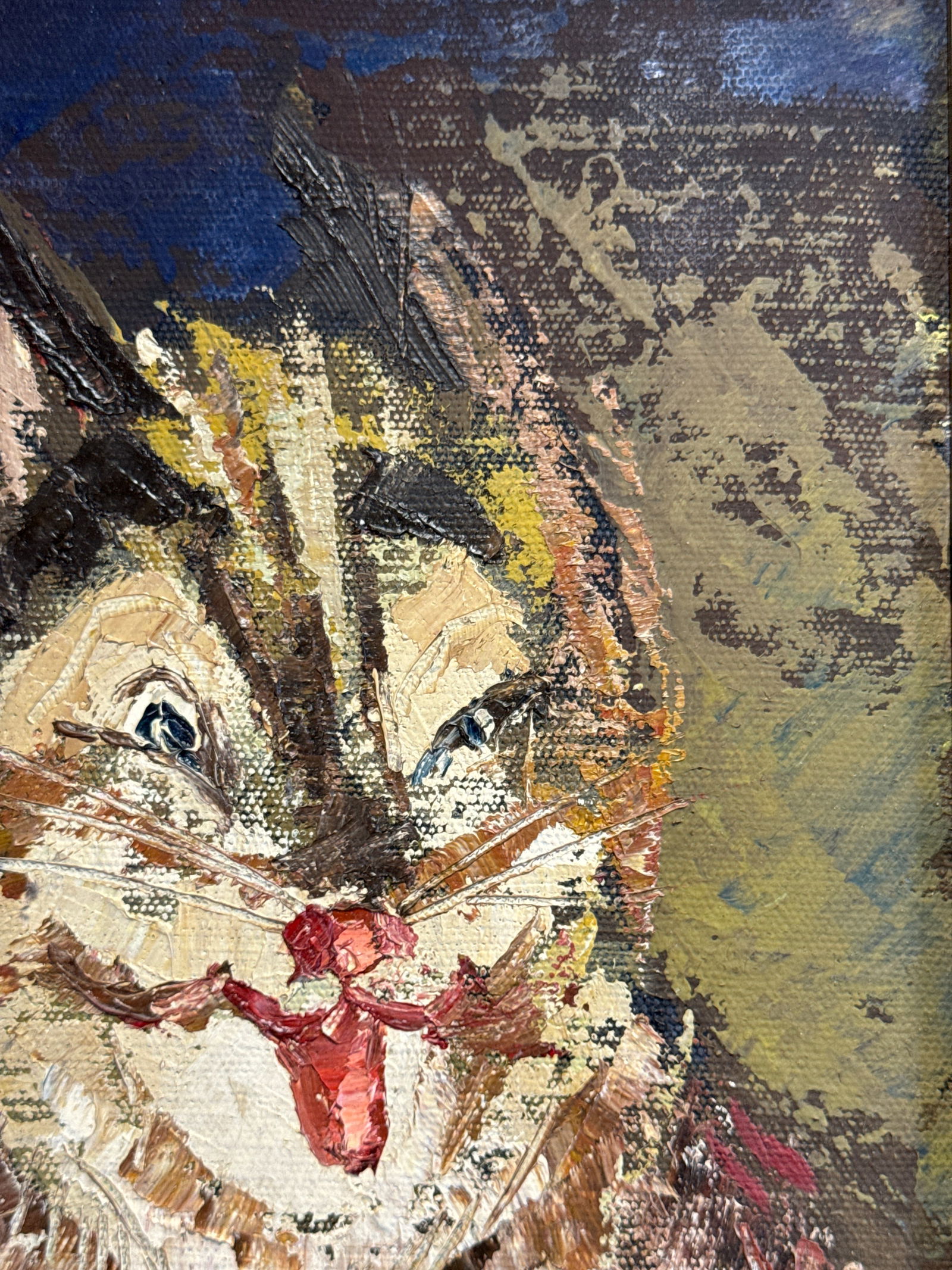 Oil painting with frame kitty K. Leonid - 4