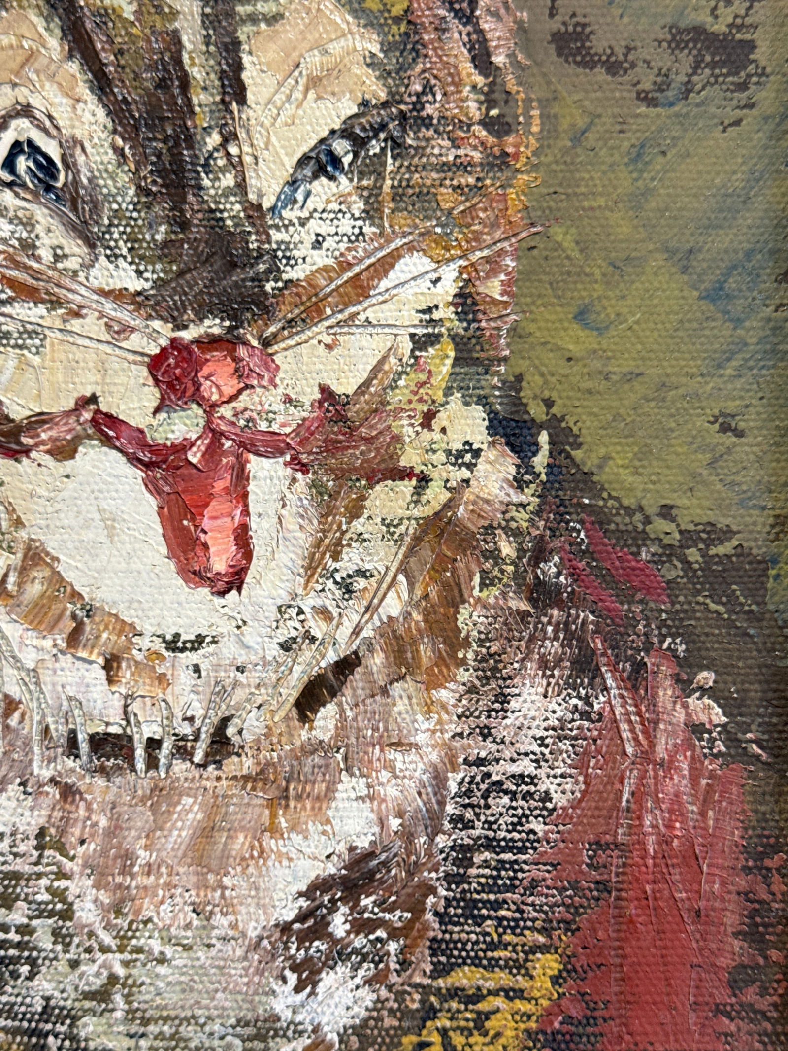 Oil painting with frame kitty K. Leonid - 5