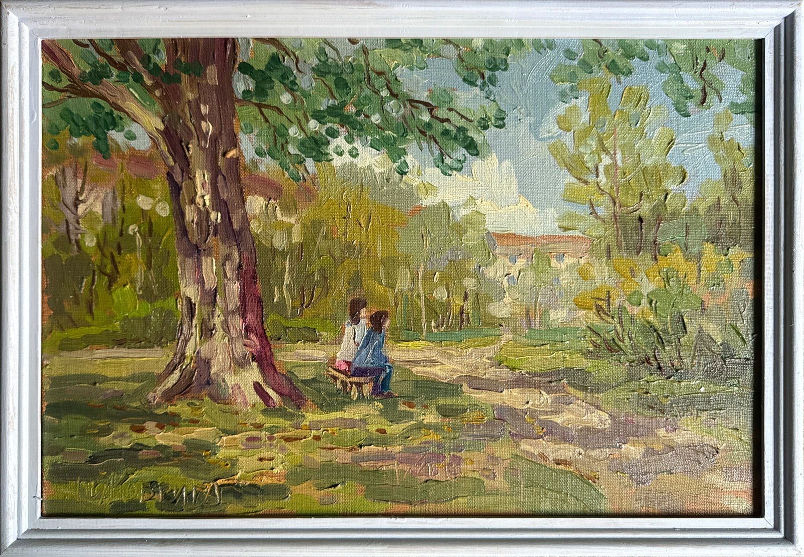 Oil painting with frame Botanical Garden of Lviv University K. Leonid (1 of 8)