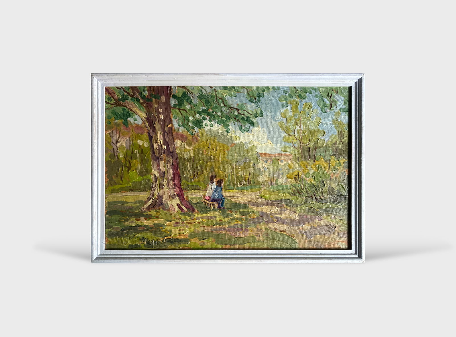 Oil painting with frame Botanical Garden of Lviv University K. Leonid - 8