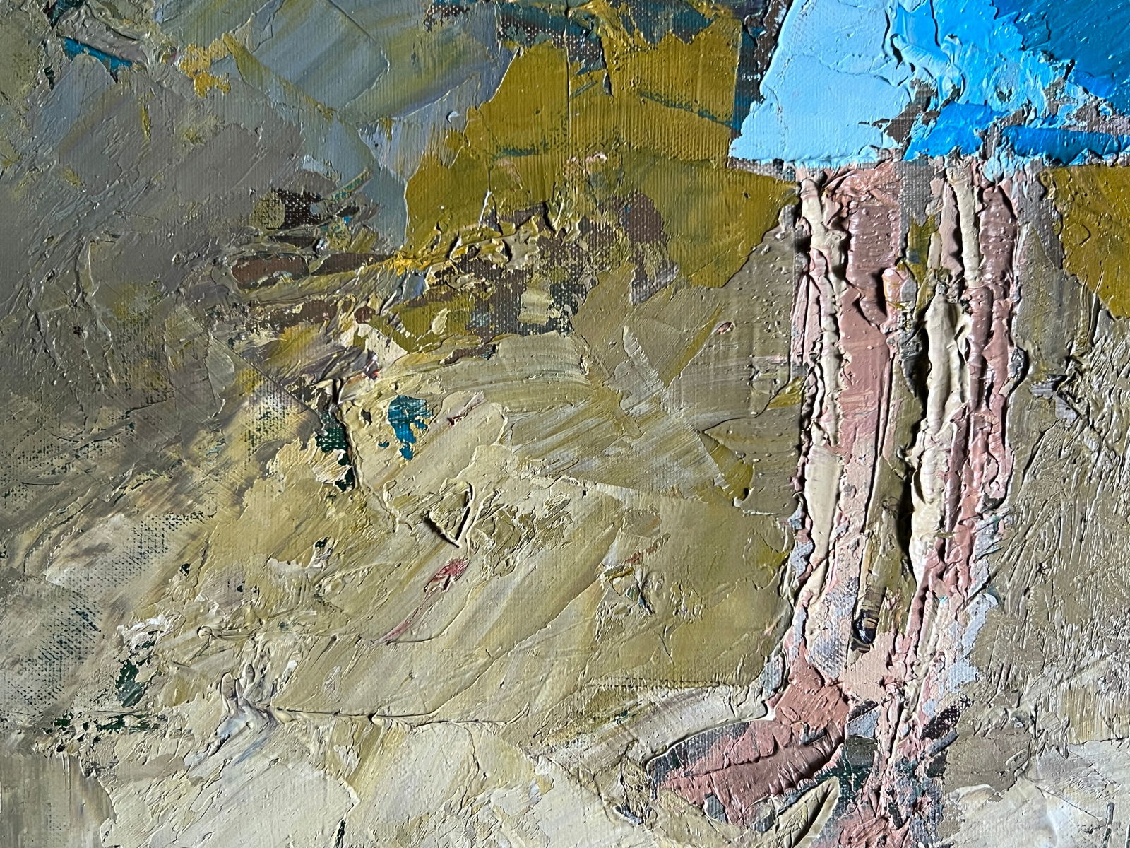 Oil painting with frame A girl with a red umbrella K. Leonid - 7