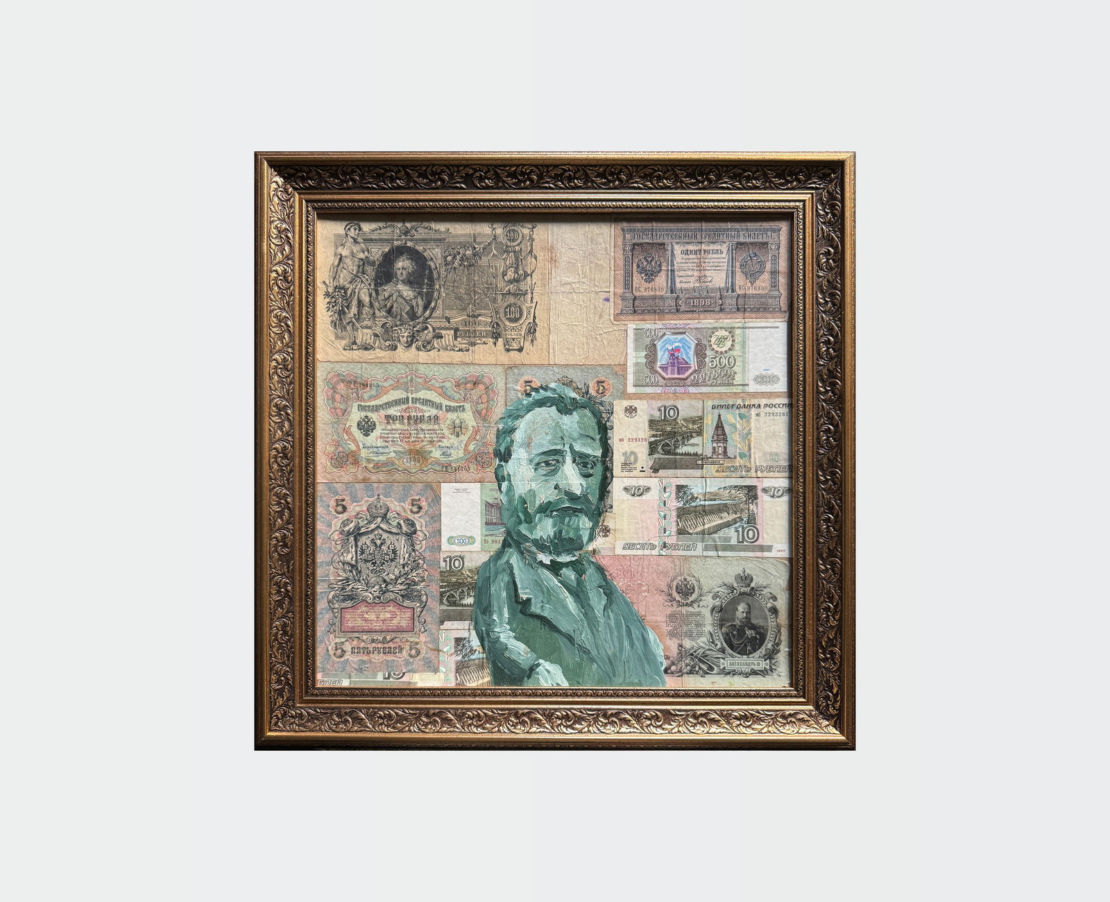 Oil painting with frame Money K. Leonid - 2