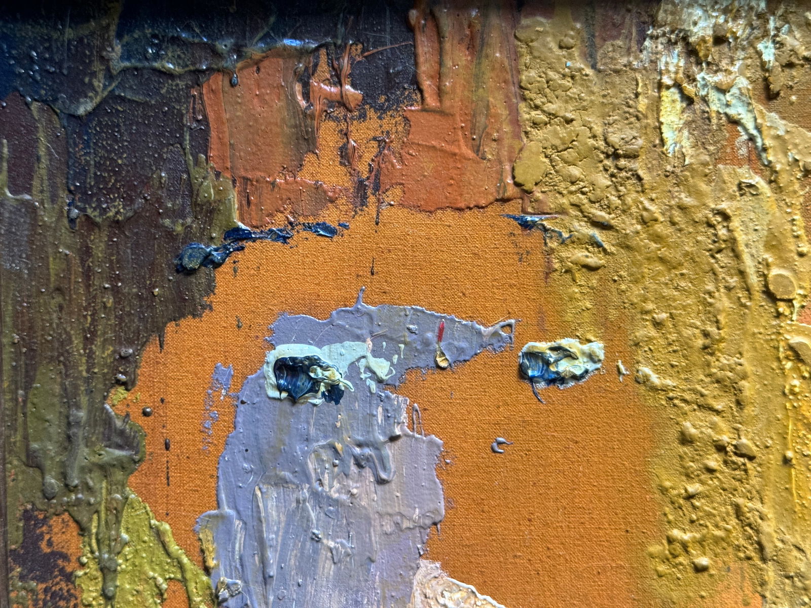 Abstract Oil painting with frame female portrait K. Leonid - 3