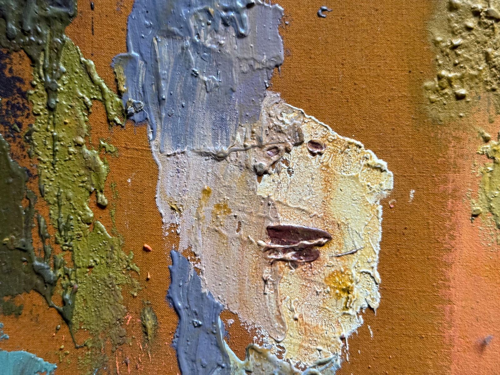 Abstract Oil painting with frame female portrait K. Leonid - 6