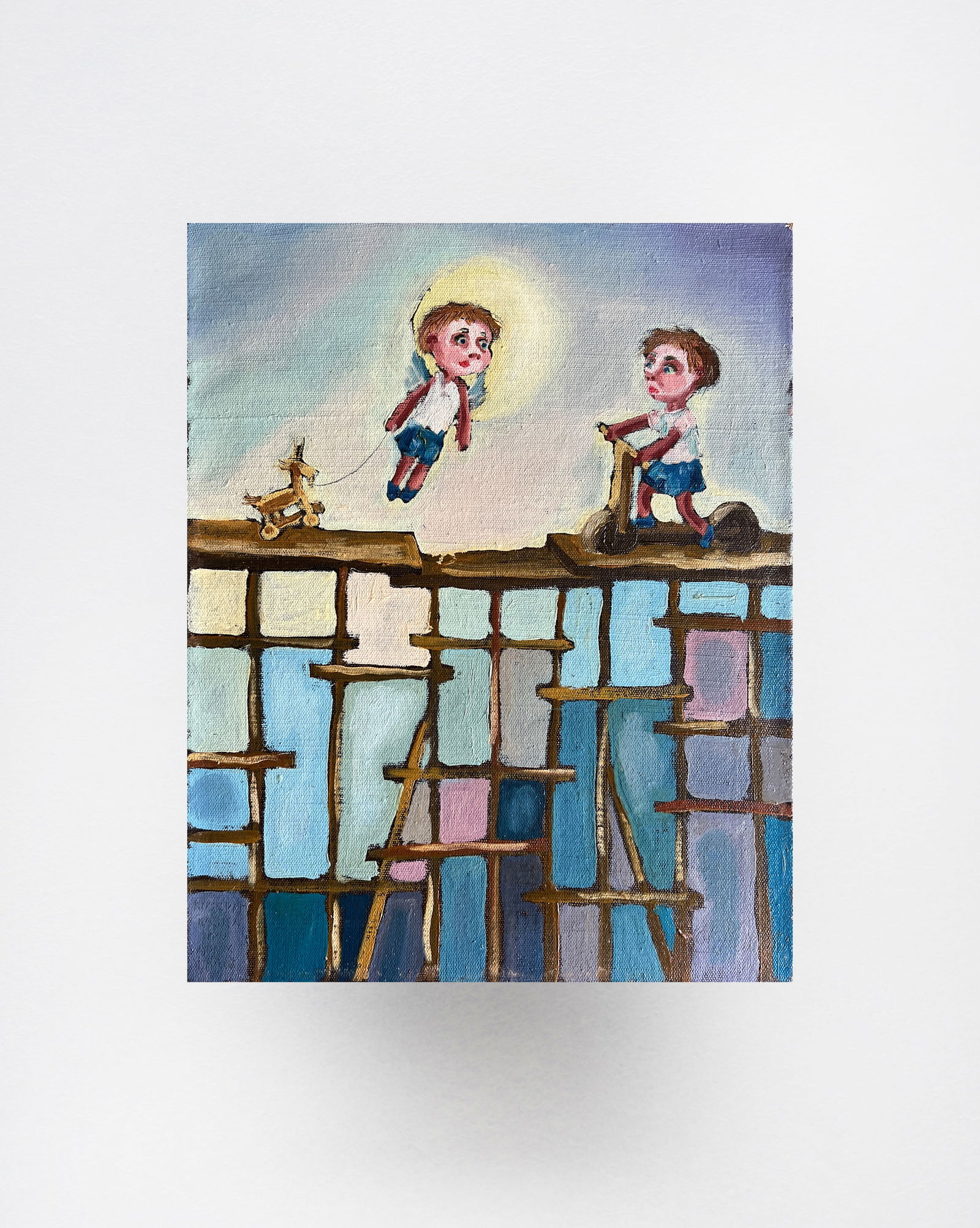 Oil painting with frame little angel K. Leonid - 11