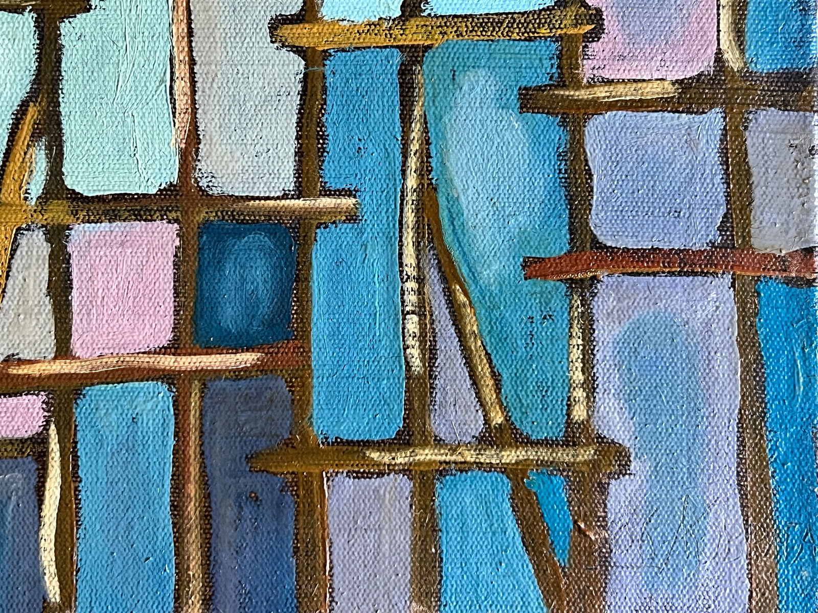 Oil painting with frame little angel K. Leonid - 6