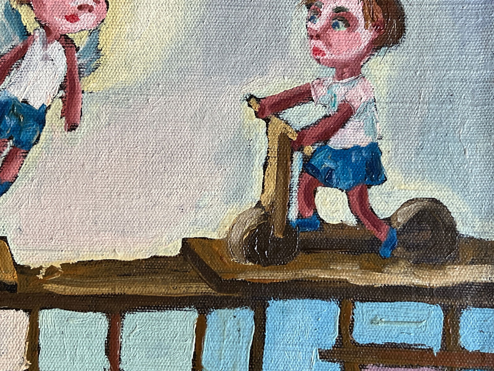 Oil painting with frame little angel K. Leonid - 8