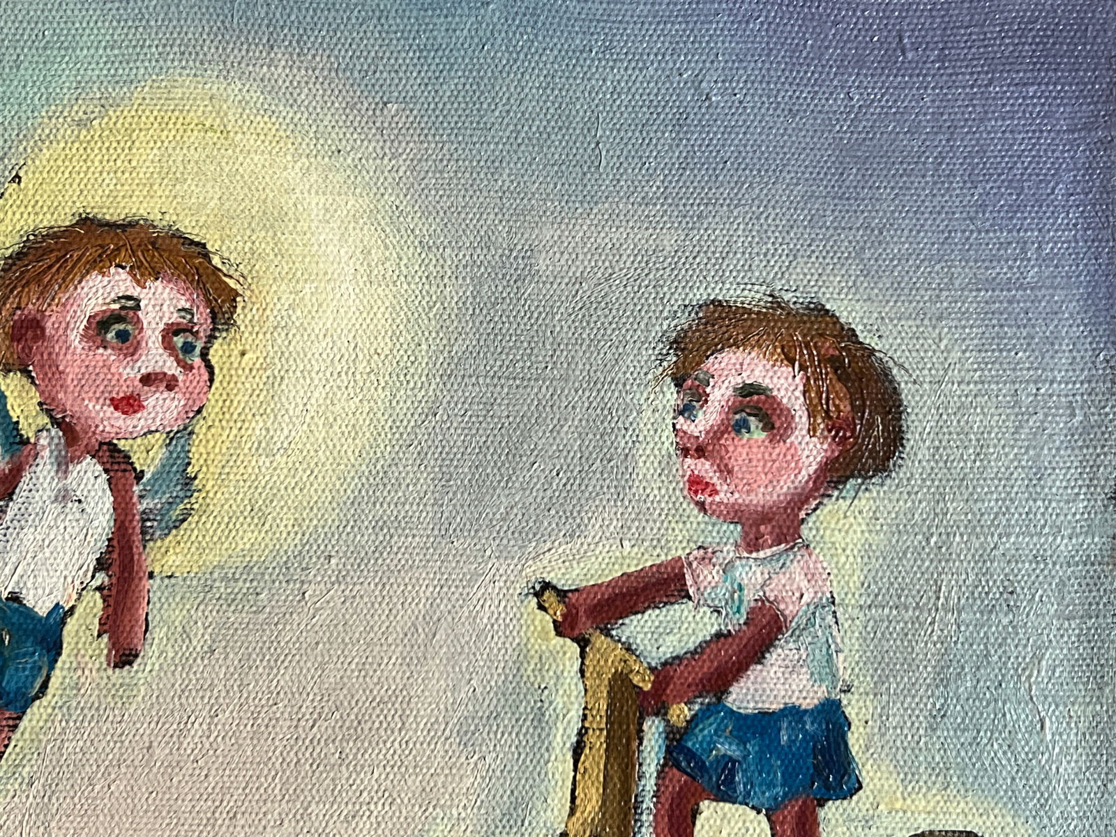 Oil painting with frame little angel K. Leonid - 9