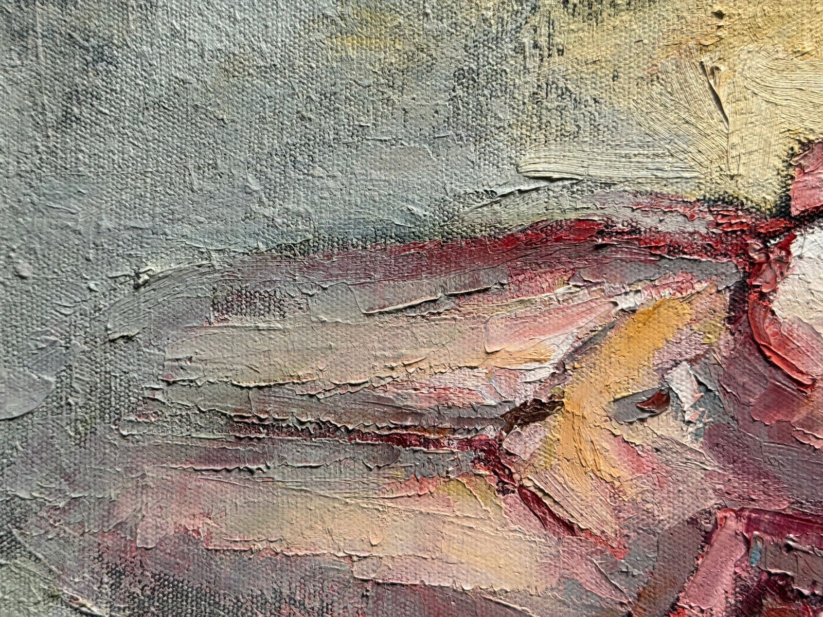 Abstract Oil painting with frame Nu K. Leonid - 6